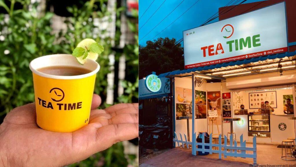Tea Time Franchise store and tea image