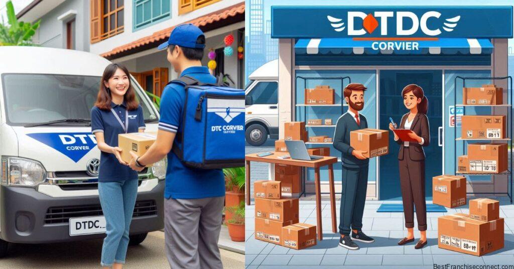 DTDC courier boy delivering the parcel