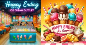 Happy Ending Ice cream franchise store and Ice creams Image