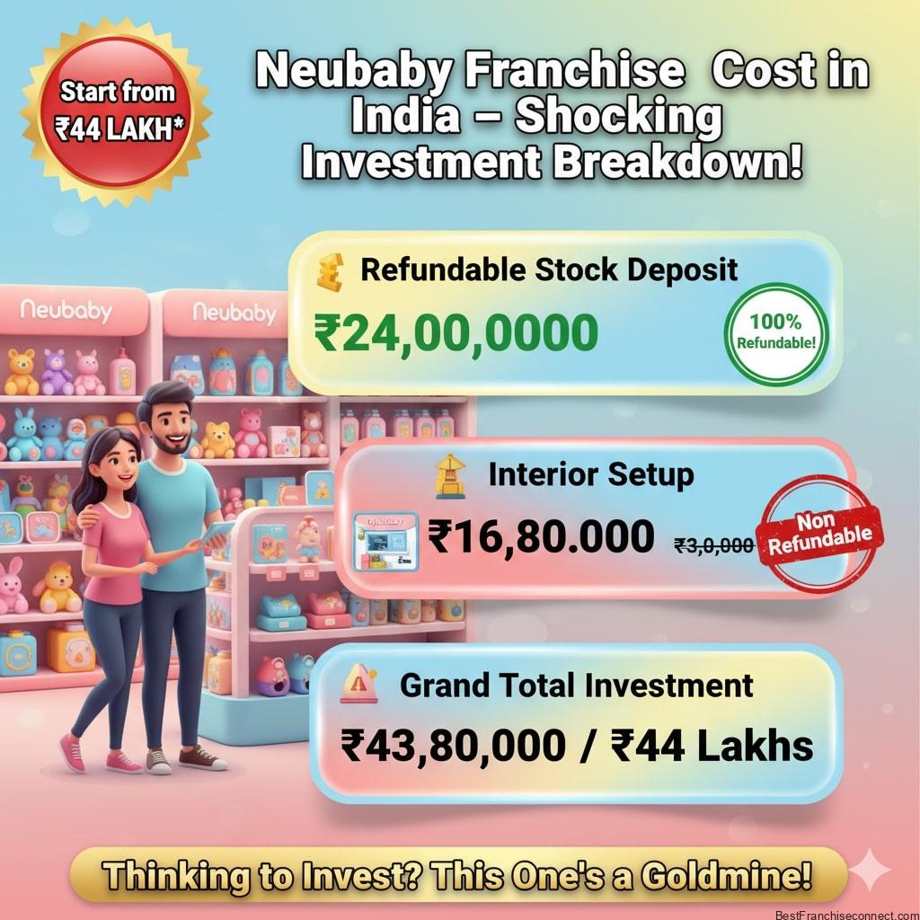 Neubaby Franchise Cost breakdown Image